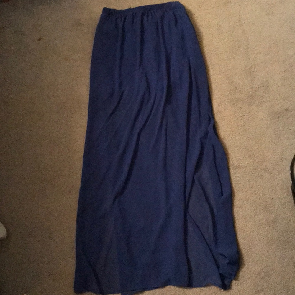 Blue maxi skirt